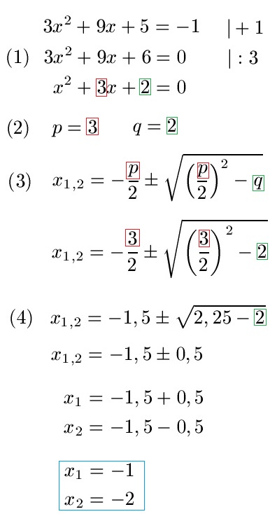 Pq Formel Erklarung Und Beispiele